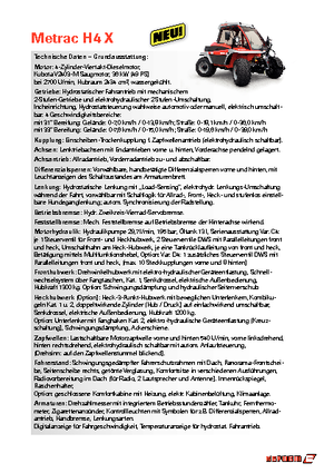 Prednje kuke za komunalne traktore Reform Werke Metrac H 4 X