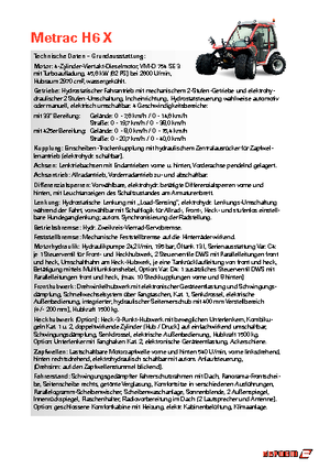 Prednje kuke za komunalne traktore Reform Werke Metrac H 6 X