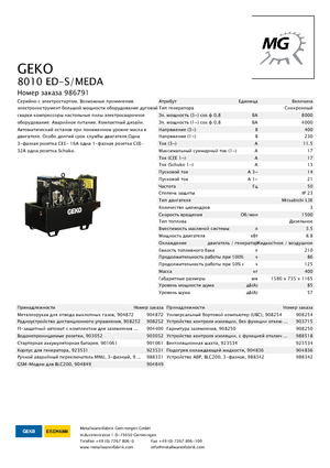 Dizelski generatori Geko ® 8010 ED-S/MEDA