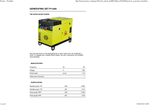 Dizelski generatori PRAMAC Lifter P 11000 TYA
