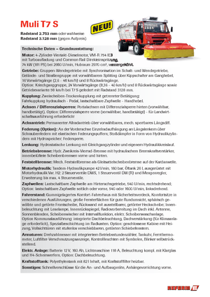 Prednje kuke za komunalne traktore Reform Werke Muli T 7 S