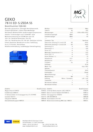 Dizelski generatori Geko ® 7810 ED-S/ZEDA