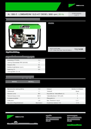 Dizelski generatori INMESOL AL 1200-E