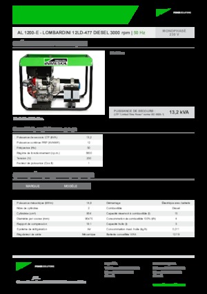 Dizelski generatori INMESOL AL 1200-E