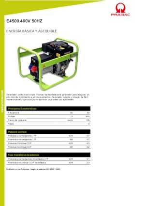 Dizelski generatori PRAMAC Lifter E 4500 TYH