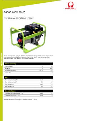 Dizelski generatori PRAMAC Lifter E 4500 TYH