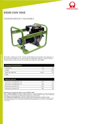 Dizelski generatori PRAMAC Lifter E 6500 SYH