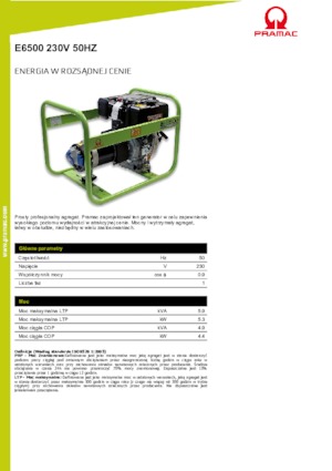 Dizelski generatori PRAMAC Lifter E 6500 SYH