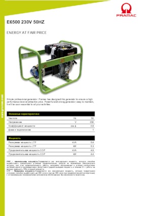 Dizelski generatori PRAMAC Lifter E 6500 SYH