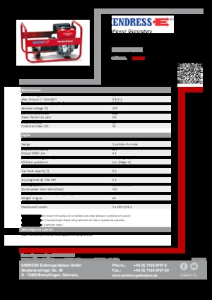 Dizelski generatori Endress ESE 404 YS DI
