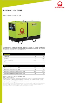 Dizelski generatori PRAMAC Lifter P 11000 TYA