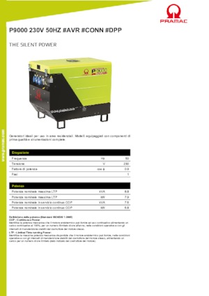 Dizelski generatori PRAMAC Lifter P 9000