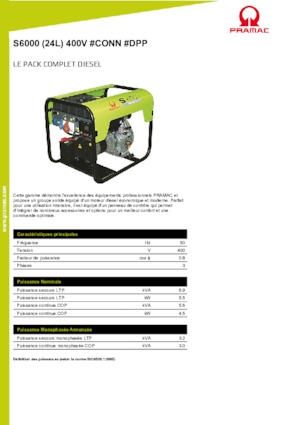 Dizelski generatori PRAMAC Lifter S 6000 TYA