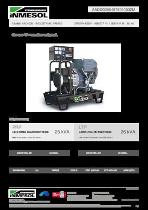 Dizelski generatori INMESOL AAD-026