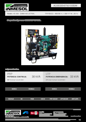 Dizelski generatori INMESOL AC-033
