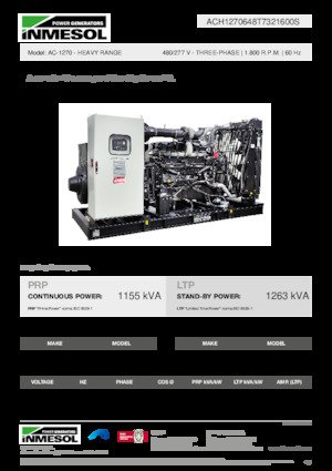 Dizelski generatori INMESOL AC-1270