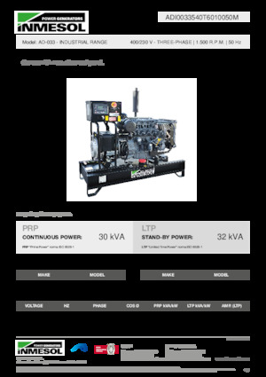 Dizelski generatori INMESOL AD-033