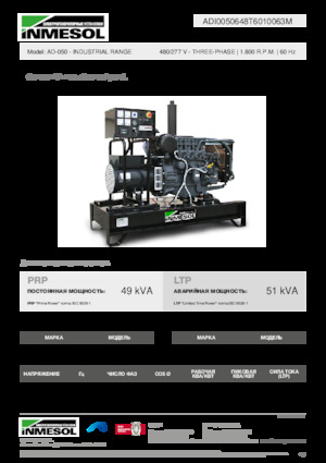 Dizelski generatori INMESOL AD-050