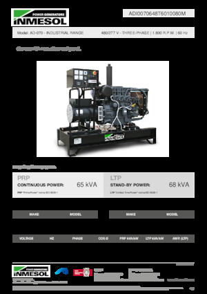 Dizelski generatori INMESOL AD-070