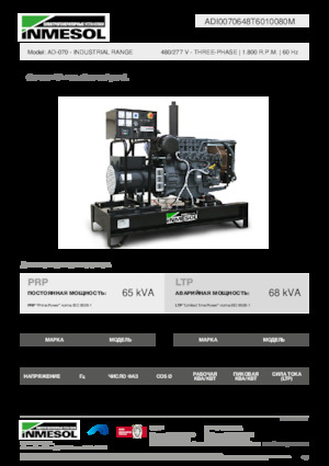 Dizelski generatori INMESOL AD-070