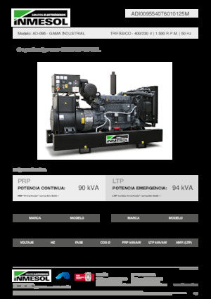 Dizelski generatori INMESOL AD-095