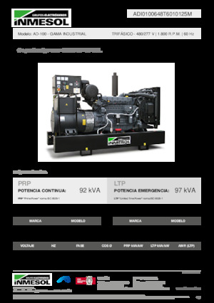 Dizelski generatori INMESOL AD-100