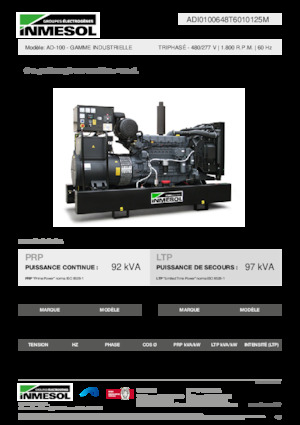 Dizelski generatori INMESOL AD-100