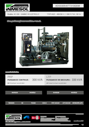 Dizelski generatori INMESOL AD-330