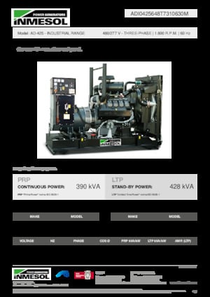 Dizelski generatori INMESOL AD-425