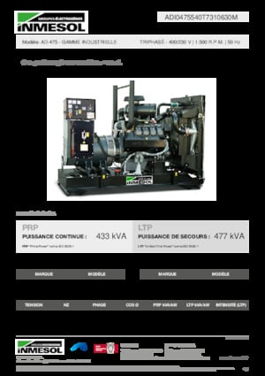Dizelski generatori INMESOL AD-475