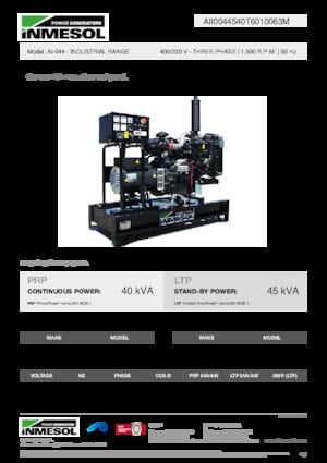 Dizelski generatori INMESOL AI-044