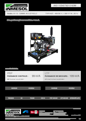 Dizelski generatori INMESOL AI-110