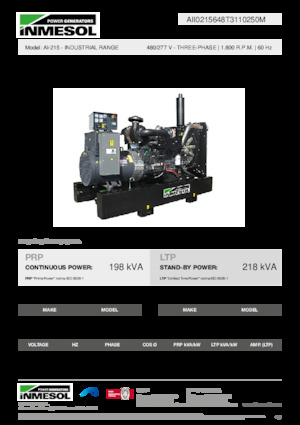 Dizelski generatori INMESOL AI-215