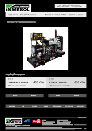 Dizelski generatori INMESOL AI-440