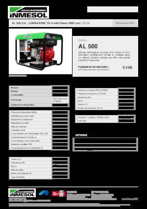 Dizelski generatori INMESOL AL 500-CA