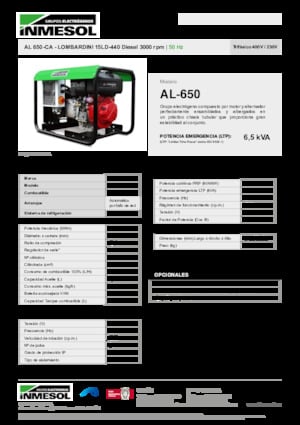 Dizelski generatori INMESOL AL 650-CA