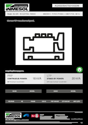 Dizelski generatori INMESOL AQ-020