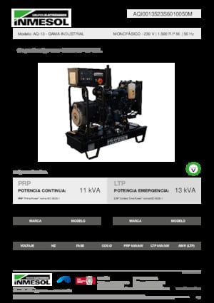 Dizelski generatori INMESOL AQ-13