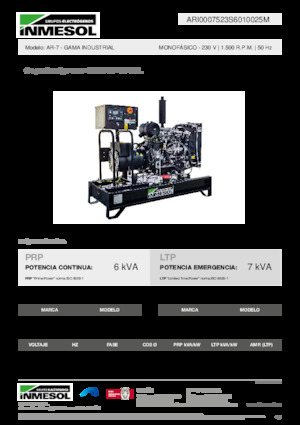 Dizelski generatori INMESOL AR-7