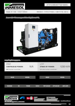 Dizelski generatori INMESOL AT-1235