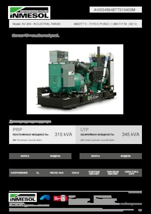 Dizelski generatori INMESOL AV-345