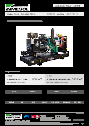 Dizelski generatori INMESOL AV-550
