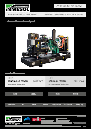 Dizelski generatori INMESOL AV-730