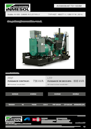 Dizelski generatori INMESOL AV-800