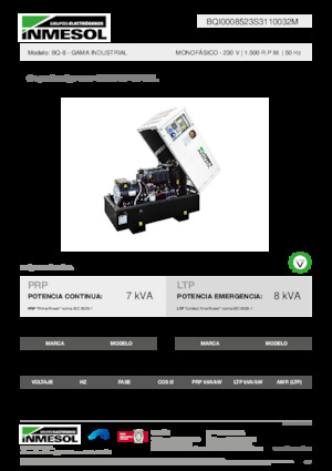 Dizelski generatori INMESOL BQ-8