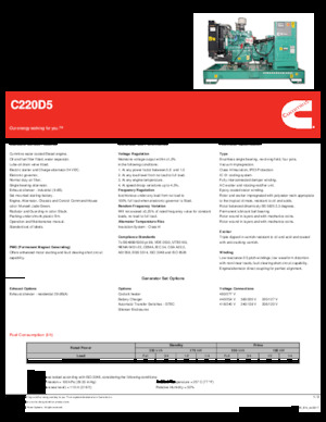Dizelski generatori Cummins C220D5