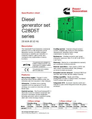 Dizelski generatori Cummins C28 D5T