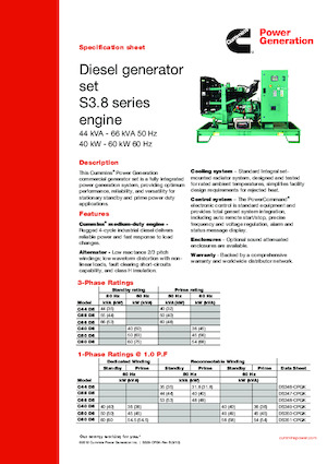 Dizelski generatori Cummins C44 D5