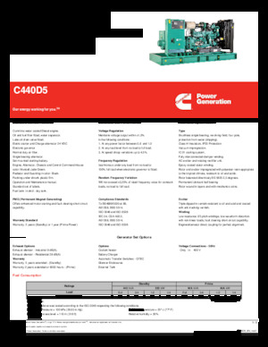 Dizelski generatori Cummins C440D5