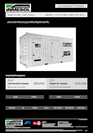 Dizelski generatori INMESOL CC-1000